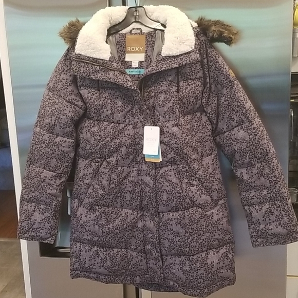 💕ROXY💕 Ellie Waterproof Snow Jacket ~ Grey Print - Picture 10 of 16